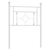 vidaXL Utskiftbar sengegavl i metall hvit 75 cm