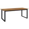 vidaXL Hagebord med U-ben 200x90x75 cm heltre akasie