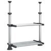 vidaXL Kj&oslash;kkenhylle 50x25x(50-70) cm aluminium