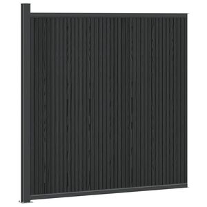 vidaXL Gjerdeplate WPC og Aluminium Svart