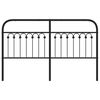 vidaXL Utskiftbar sengegavl i metall svart 160 cm