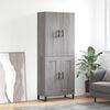 vidaXL Highboard gr&aring; sonoma 69,5x34x180 cm konstruert tre
