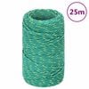 vidaXL B&aring;ttau gr&oslash;nn 2 mm 25 m polypropylen