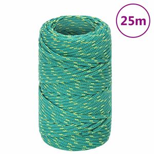 vidaXL B&aring;ttau gr&oslash;nn 2 mm 25 m polypropylen