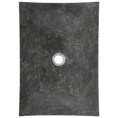 vidaXL Vask 50x35x12 cm marmor svart