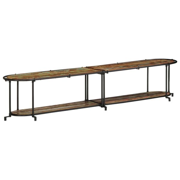 vidaXL TV-benk 200x42x40 cm gjenvunnet heltre