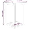 vidaXL Barbord 80x80x110 cm heltre furu