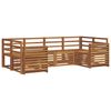 vidaXL Seksjonssofa Sett 6 pcs Naturlig