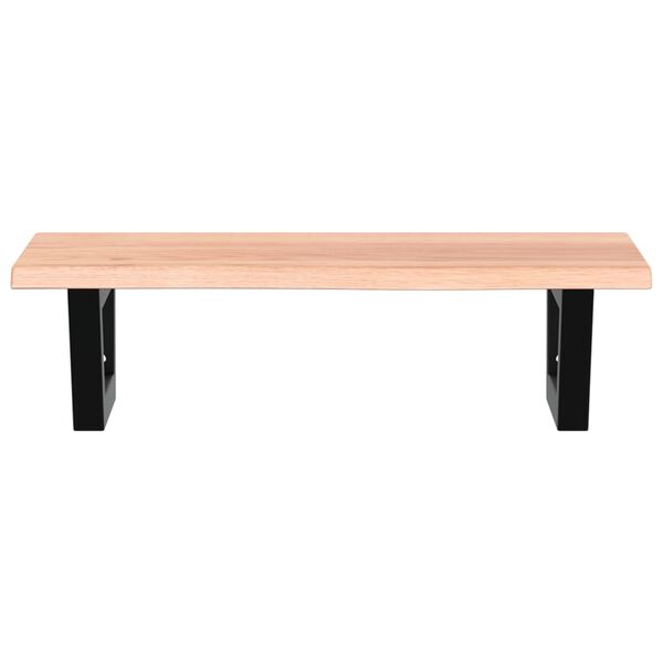 vidaXL Servanthylle veggmontert st&aring;l og heltre eik