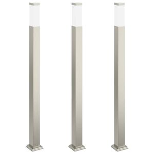 vidaXL Pullertlamper 3 stk 110 cm rustfritt st&aring;l IP44