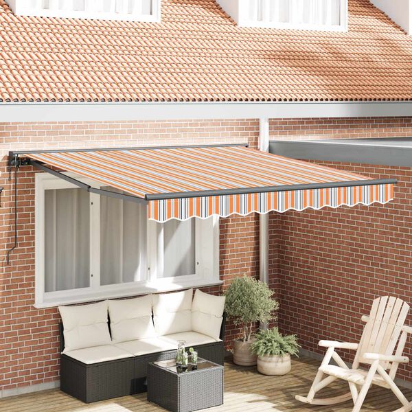 vidaXL Innvendbar Markise Bl&aring; og Oransje 300 x 250 cm