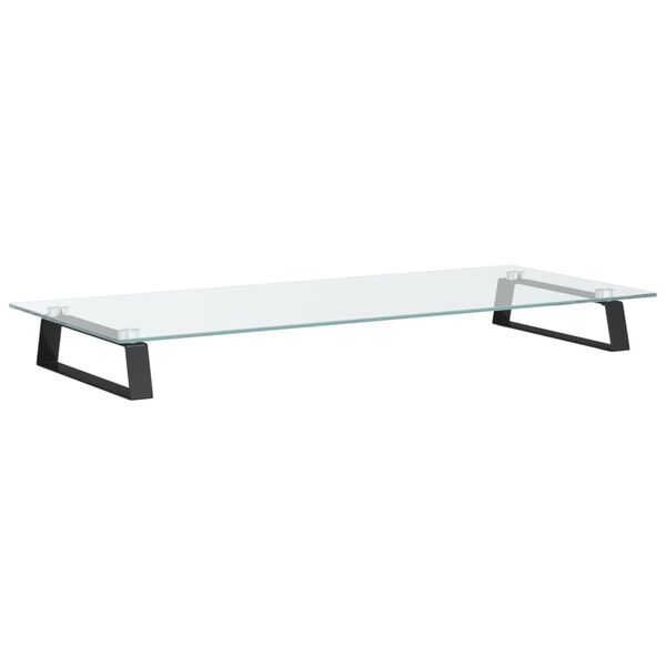 vidaXL Skjermstativ svart 80x35x8 cm herdet glass og metall