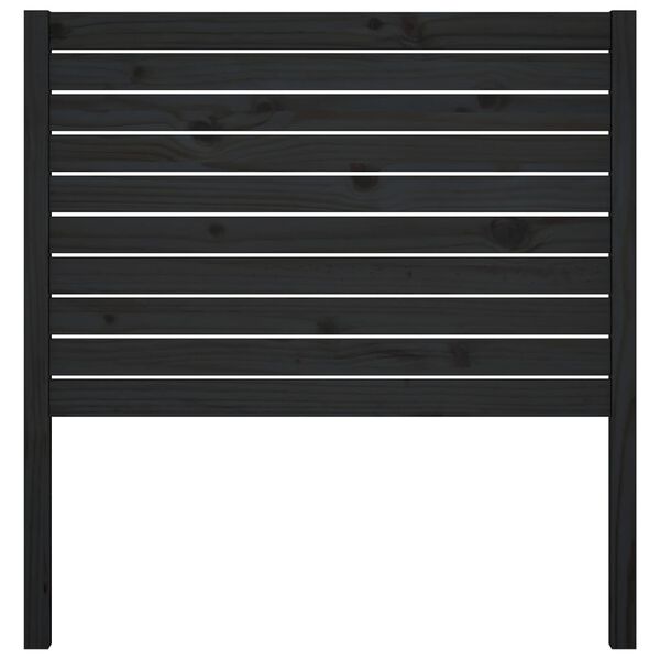 vidaXL Sengegavl svart 96x4x100 cm heltre furu