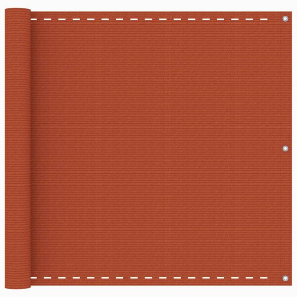 vidaXL Balkongskjerm oransje 90x600 cm HDPE