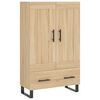 vidaXL Highboard sonoma eik 69,5x31x115 cm konstruert tre