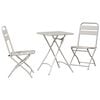 vidaXL Bistrosett 3 stk. Beige St&aring;l