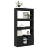 vidaXL Highboard svart 92x33x180 cm konstruert tre