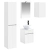 vidaXL Baderomsskapsett 5 pcs Hvit 40 x 10,5 x 60,5 cm Konstruert tre
