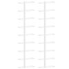 vidaXL Veggmontert vinstativ for 9 flasker 2 stk hvit jern