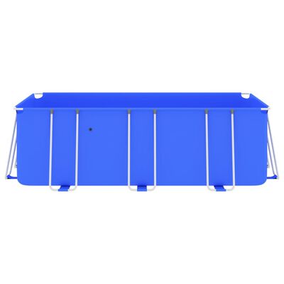 vidaXL Svømmebasseng med stålramme 400x207x122 cm blå