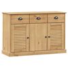 vidaXL Skjenk med skuffer VIGO 113x40x75 cm heltre furu