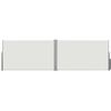 vidaXL Uttrekkbar sidemarkise 180x600 cm kremhvit