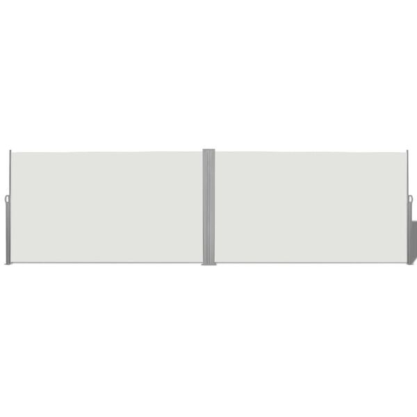 vidaXL Uttrekkbar sidemarkise 180x600 cm kremhvit