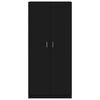 vidaXL Garderobe svart 90x52x200 cm konstruert tre