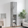 vidaXL Highboard betonggr&aring; 34,5x34x180 cm konstruert tre