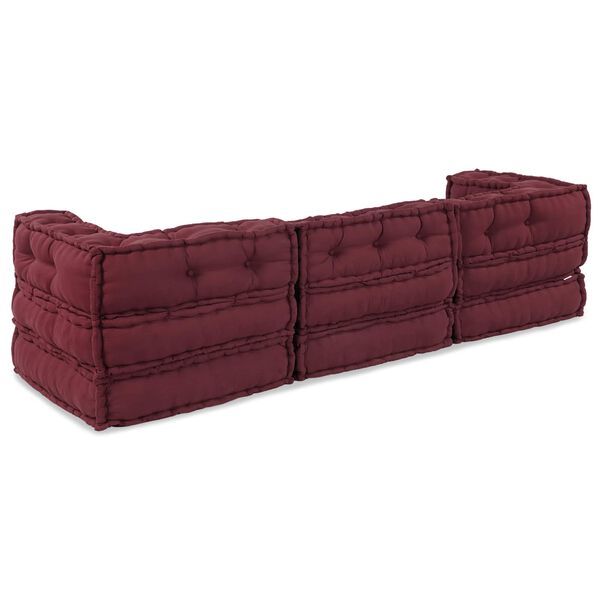 vidaXL Modulsofa 3 pcs Marron stoff