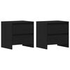 vidaXL Nattbordskap 2 stk. Svart Eik 45 x 34 x 44,5 cm Konstruert tre