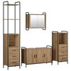 vidaXL Baderomsskapsett 4 stk. Artisan eik 40 x 36 x 200,5 cm
