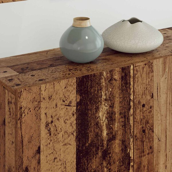 vidaXL TV Vegg-enhet Veggmontert 5 pcs Gamle tre Konstruert tre