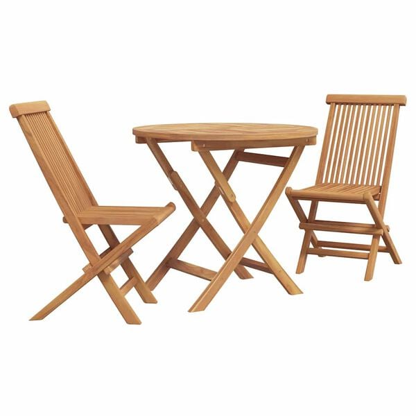 vidaXL Hage Spisegruppe 3 pcs Brun Heltre teak
