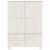 vidaXL Garderobe HAMAR hvit 99x45x137 cm heltre furu