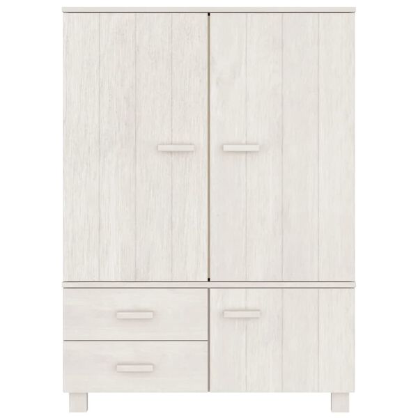 vidaXL Garderobe HAMAR hvit 99x45x137 cm heltre furu