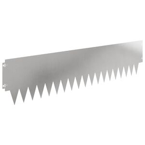 vidaXL Gjerdekant 10 stk. 103 x 25 cm St&aring;l S&oslash;lv
