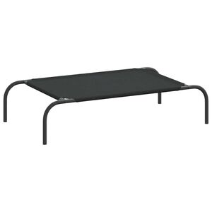 vidaXL Forh&oslash;yet hundeseng svart 90x50x20 cm tekstil og st&aring;l