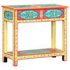 vidaXL H&aring;ndmalt konsollbord 80x35x75 cm heltre mango