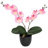 vidaXL Kunstig orkid&eacute;plante Rosa 36 x 10 x 30 cm Stoff, PE og PEVA