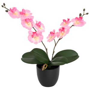 vidaXL Kunstig orkid&eacute;plante Rosa 36 x 10 x 30 cm Stoff, PE og PEVA