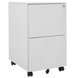 vidaXL Mobilt arkivskap lysegr&aring; 39x45x67 cm st&aring;l