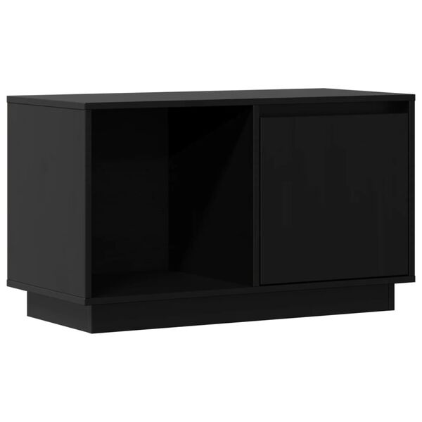 vidaXL TV-benk svart 74x35x44 cm heltre furu