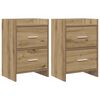 vidaXL Nattbord 2 stk. Artisan eik 40 x 30 x 60 cm Konstruert tre