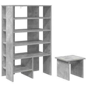 vidaXL Sko Skap 2 stk. 62 x 35 x 100 cm Konstruert tre Betonggr&aring;
