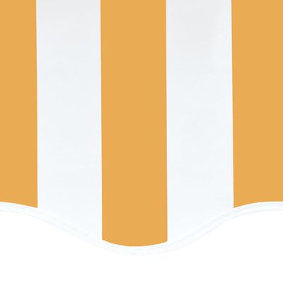 vidaXL Erstatningsduk for markise gul og hvit 6x3,5 m