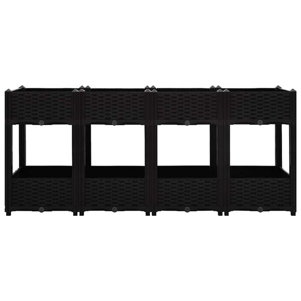 vidaXL Høybed 160x40x71 cm polypropylen