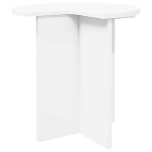 vidaXL Sidetabell Hvit &Oslash; 39 x 38 cm Konstruert tre