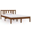 vidaXL Sengeramme honningbrun heltre 120x190 cm Small Double
