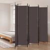 vidaXL Romdeler 6 paneler brun 300x220 cm stoff
